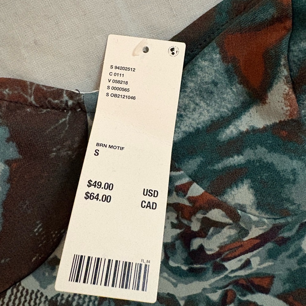 Urban Outfitters silence + noise Strapless Floral Corset Top in Teal & Rust - Picture 6 of 6